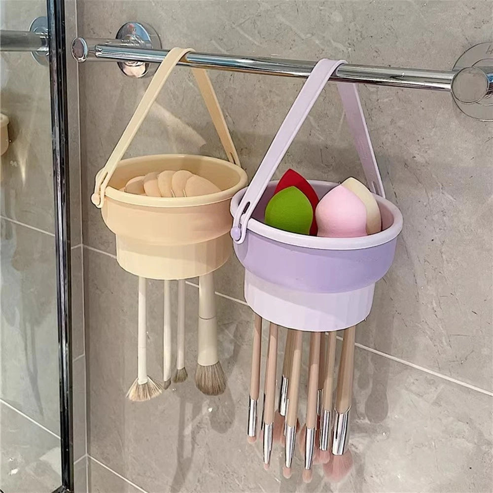 Silicone Makeup Brush Cleaning Box Set with Drying Tool